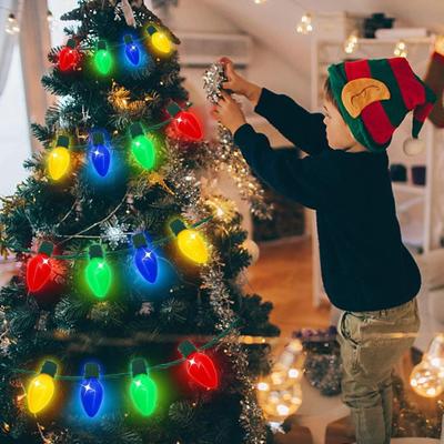 Рождественский светодиодный светильник 9 Light Glow ожерелье Красочный фонарь Bubble Light Glow ожерелье Flash ожерелье украшение для рождественской вечеринки на Хэллоуин
