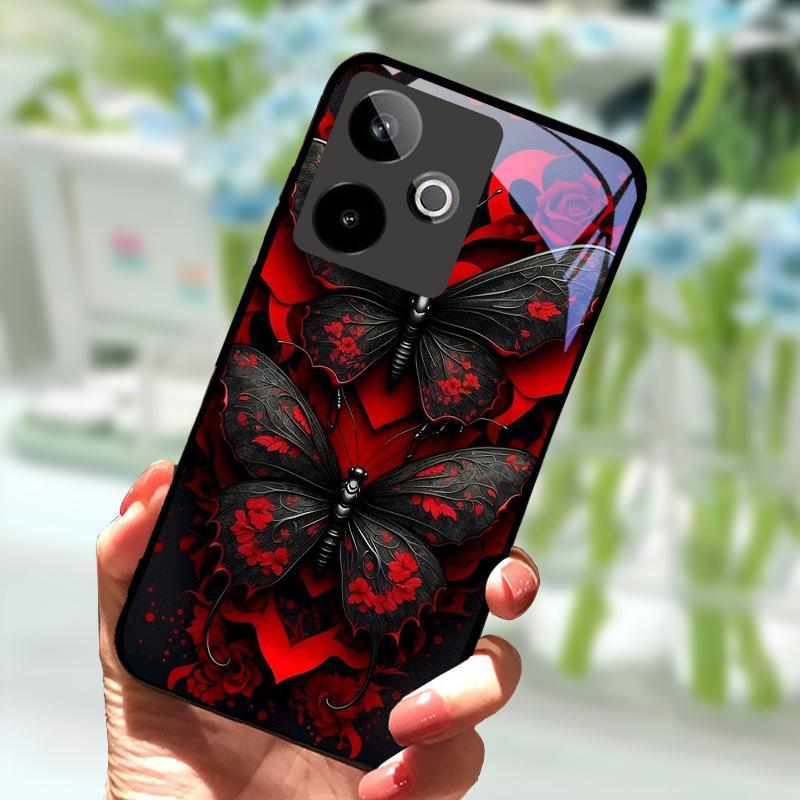 Чехол для Realme GT7 5G Новый модный чехол-бампер из закаленного стекла Жесткий ПК чехол для телефона для Realme GT 7 Fundas Ударопрочный корпус