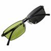 KKD Polarized Photochromic UV 8726 Polarized Photochromic Color-Changing Sunglasses, Metal, Square, Lightweight, Protection, (Gunmetal, Yellow/Smoke)