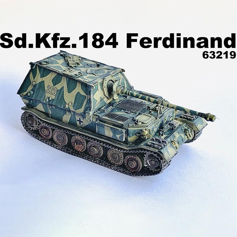 63219 Масштаб 1/72 Немецкий Фердинанд SD.KFZ.184 Противотанковая самоходная артиллерийская установка Курск 1943 Модель гусеничного танка для демонстрации и коллекционирования