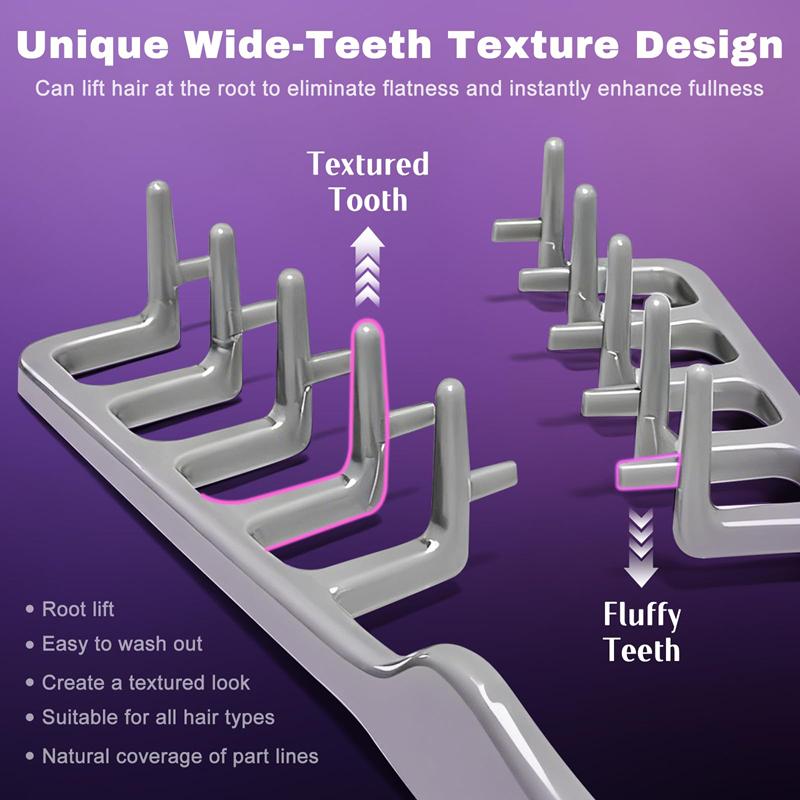 Texture Comb Volumizing WideTooth Hair Styling Comb Fluffy Wide Tooth Curly Hair Comb Men's Textured StylingComb for Men Women