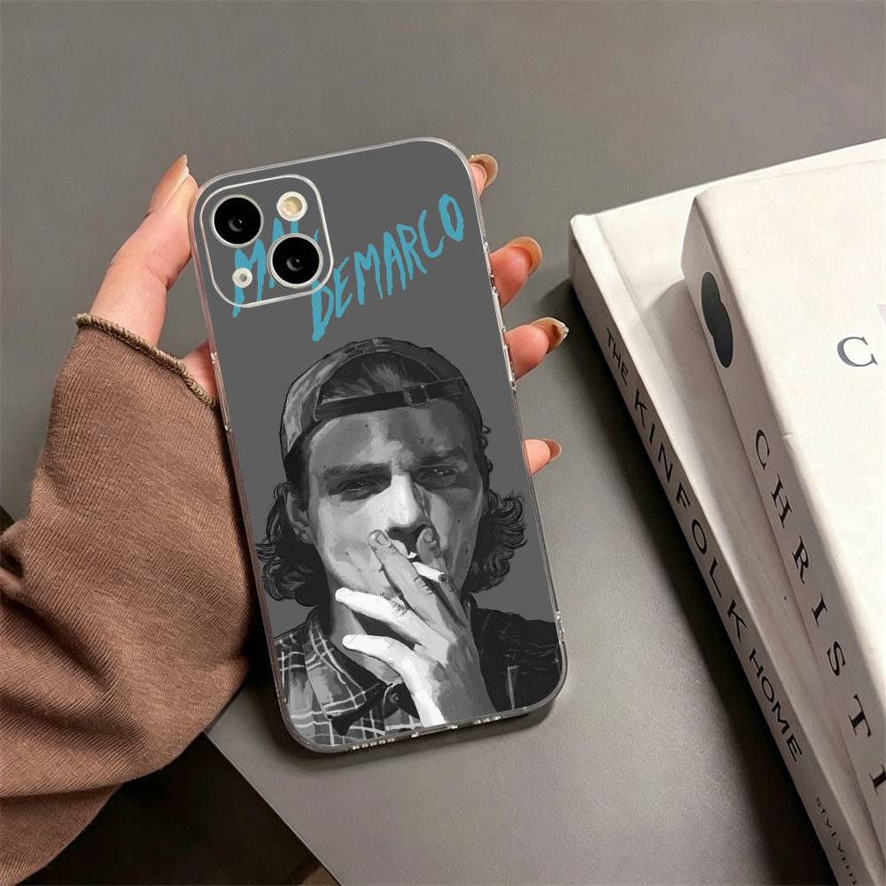 Чехол для телефона Mac D-DeMarco Singer для iPhone17,16,15,14,13,12,11 Plus,Pro Max Мягкая прозрачная крышка