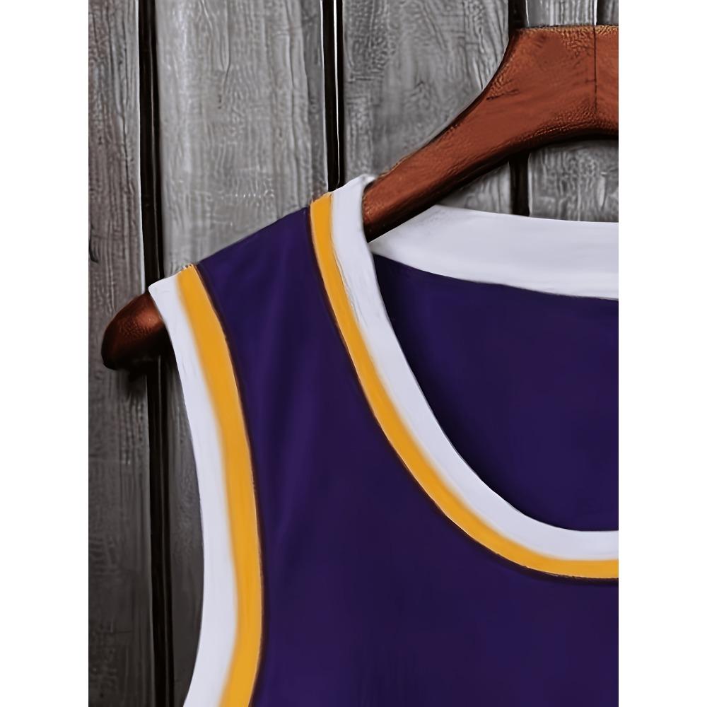 2026 Crew Neck Purple Jersey Vest Basketball Game Suit American Basketball Sports Vest