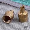 10pcs Copper Slotted Head Valve Stem Caps for Car Motorcycle Schrader Valve Car Motorcycle Wheels Tires Parts