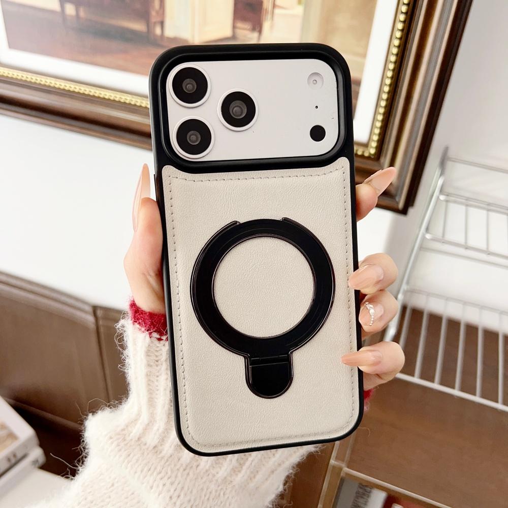 Кронштейн Для Чехла Телефона Для Для Iphone 17 Air 16 15 14 Plus 13 12 11 Pro Max Матовая Кожа Магнитная Подставка Защитный Бампер