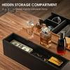 3 Tiers Wooden Perfume Display Stand with Storage Drawer Large Capacity Desktop Perfume Organizer Storage Box