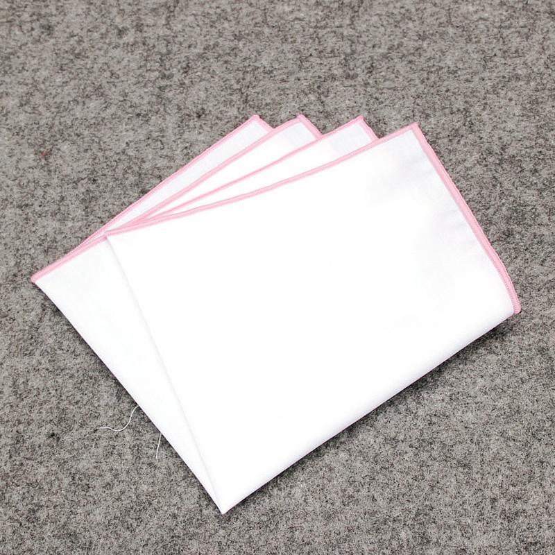 Men Plain White Handkerchief White Organic Pocket Square Hankies Cotton Soft Solid Color