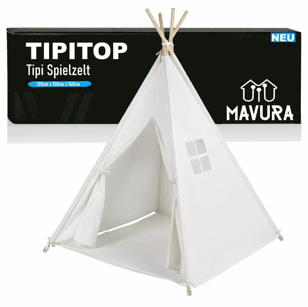 TIPITOP Children's Teepee Tent Teepee Play Tent Children's Tent Children's Room with Window