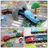 Wooden Railway Tracks Train Locomotive Track Trains Car Magnetic Train Toys  Birthday Gift