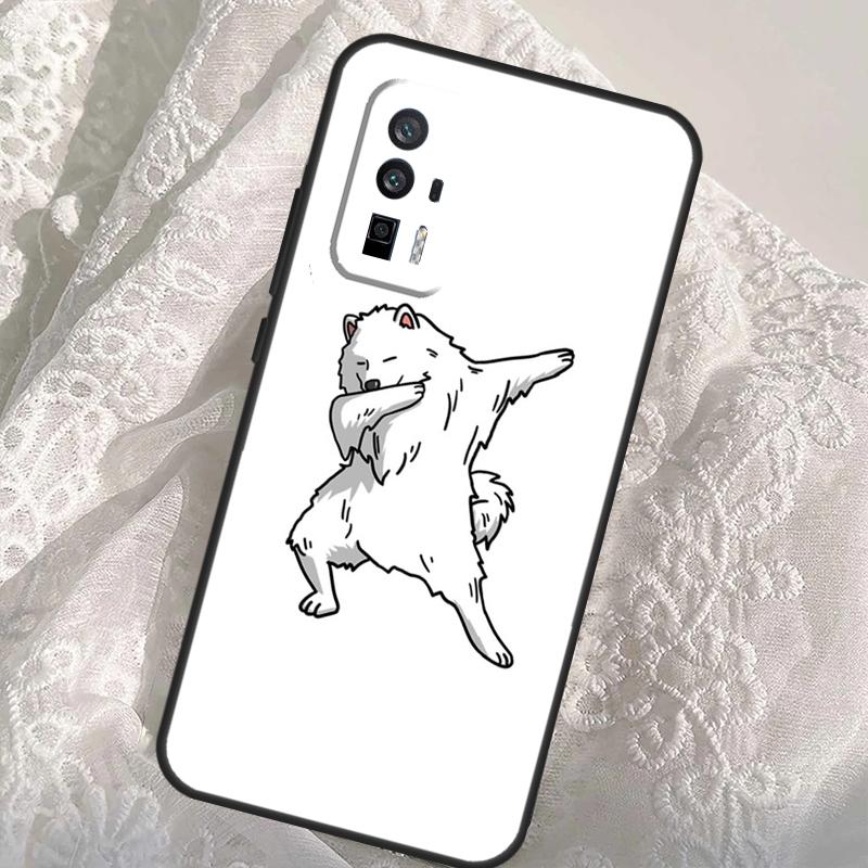 Мультяшный чехол с собакой Самоед для Xiaomi 13T 14T Pro 12T 11T 13 14 Ultra POCO X6 Pro M6 X3 X5 M5s F3 F5 F6