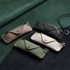 Anti Pressure Sunglasses Storage Bag With Lanyard Glasses Case Retro Protective Cover  Women