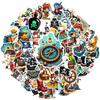 35pcs-50pcs Cartoon Treasure Stickers Adventure Sea Nautical Stickers Stationery Stickers For Notebook Luggage Mobile Phone Cup