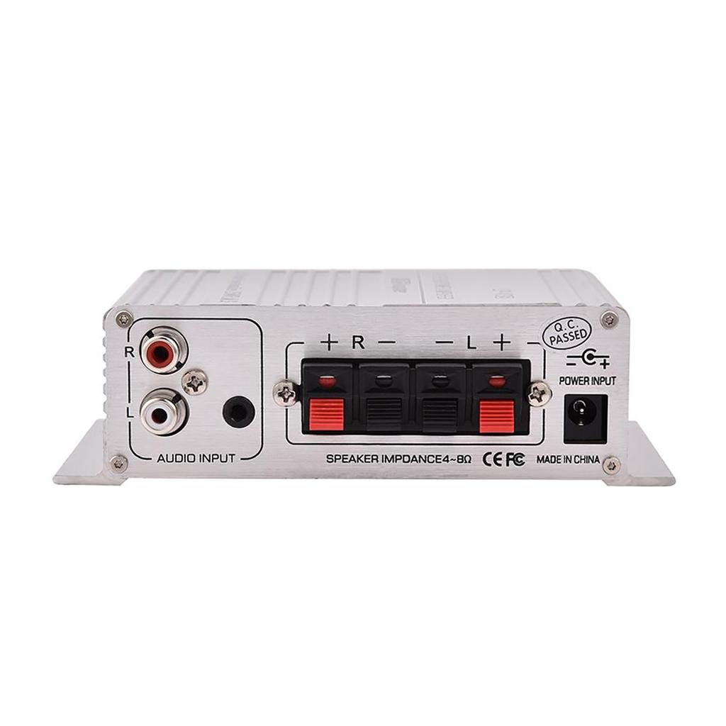 2-канальный HiFi Стерео Автомобильный Усилитель Мощности Цифровой Усилитель Серебристый