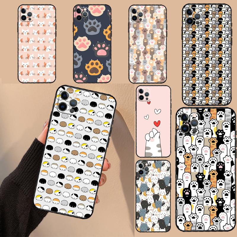 Милый Забавный Рисунок Лапок Кошек Чехол Для OPPO Reno 14F 11F 12F 13F 10 11 12 13 14 Pro 7 8 Lite OPPO Find X6 X8 X9 Pro Чехол