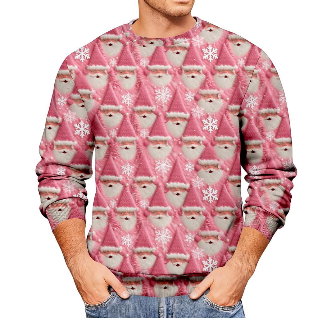 Свободное мужское худи с рождественским принтом