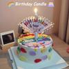 1PC Birthday Candle Fan-Shaped Baking Party Decoration Candle Korean Birthday Candle Birthday Party Candle Funny 14.7cm
