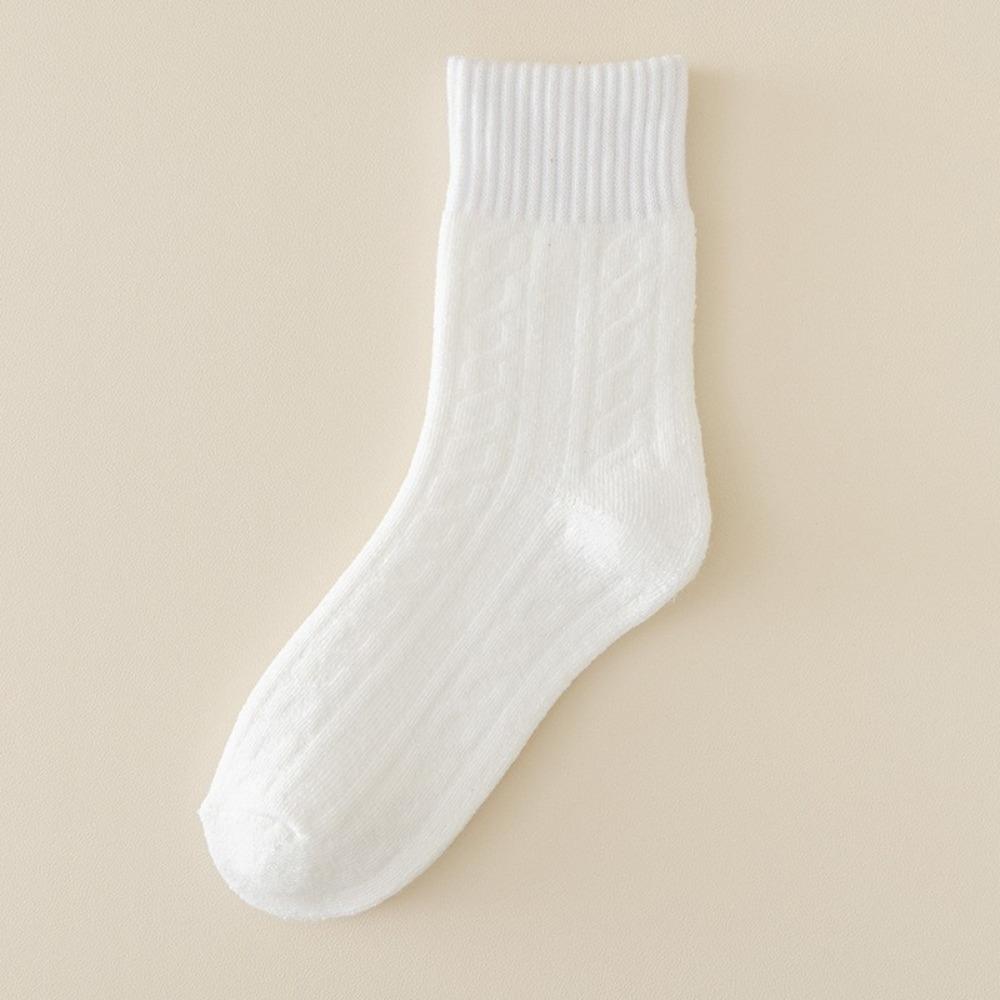 1/5 Pairs Fleece Medium Tube Tights Warm Polycotton Snow Socks Soft Sleeping Socks