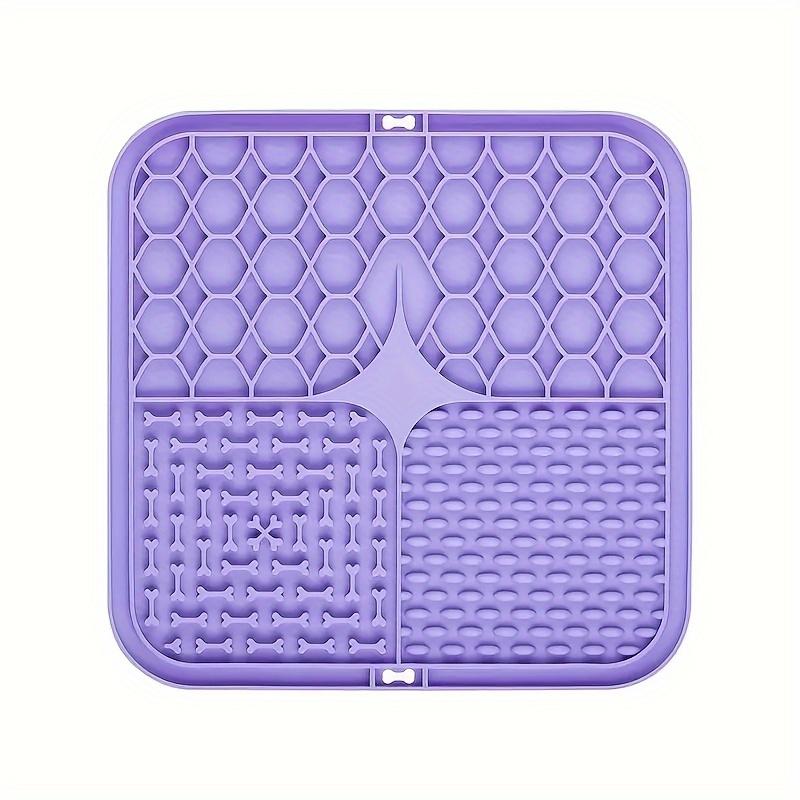 Силиконовый коврик для вылизывания для собак, коврик для медленного кормления для снятия стресса и тренировки, дизайн с присосками против заглатывания, нескользящая миска для еды для собак