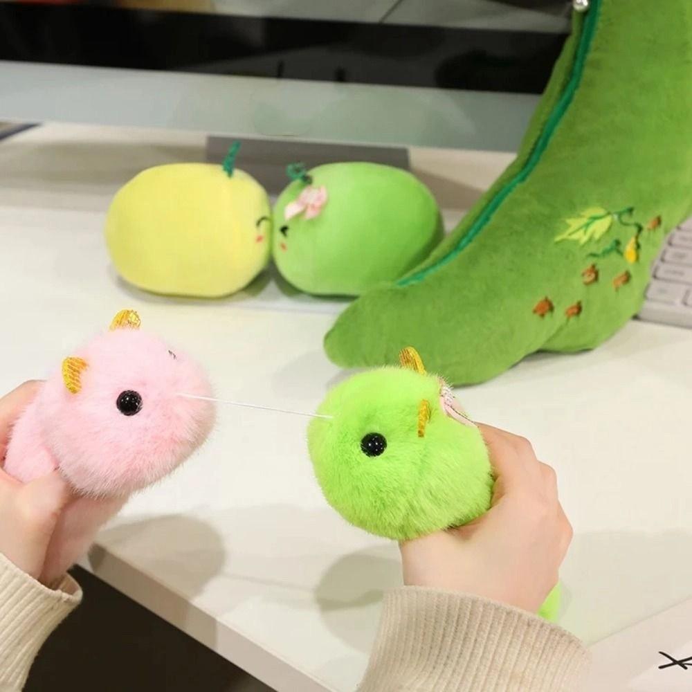 Caterpillar Simulation Pea Pod Plush Doll Fluffy Kidney Bean Plush Toy  Couple gift