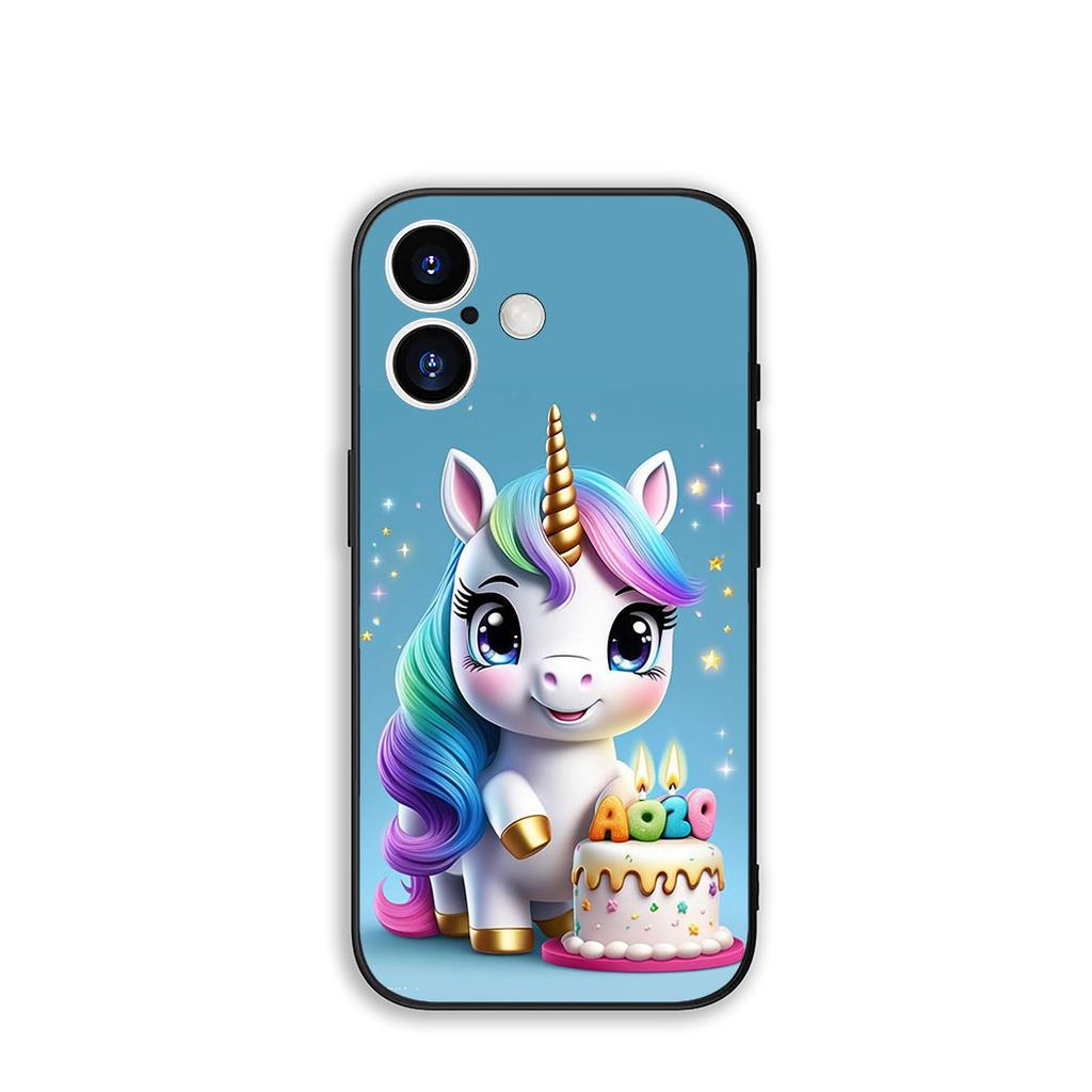 Для OPPO A54 A40 A60 A80 A18 A16 A17 A38 A78 A79 A57 A55 A96 A15 A12 Чехол для телефона Обои Единорог Милый Постер Корпус