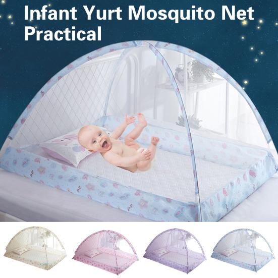 Занавеска для кровати, дизайн полного покрытия, зашифрованная пряжа, легко складывается, быстро открывается, бездонная, противомоскитная, полиэстер, детская юрта, москитная сетка, аксессуар для кровати