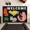 Internet Celebrity Wind Into The Home Silk Ring Floor Mat Can Be Cut Entrance Into The Door Rubbing Land Pad Non-Slip Silk Ring Door Mat