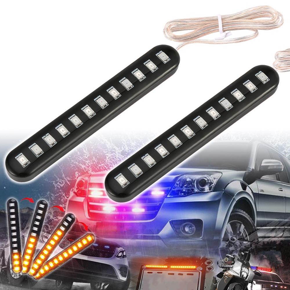 Universal Motorcycle Turn Signal Light 12 LEDs Flowing Water License Plate Lights Sequential Tail Running Lamp IP68 Waterproof