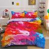 Abstract Rainbow Colorful Bedding Set Queen King Sinlge Duvet Cover Dream Polyester Comforter Covers Pillowcase Soft Bedclothes