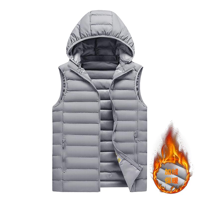Мужской жилет, зимняя непромокаемая теплая мужская куртка без рукавов, модный повседневный жилет с капюшоном, мужской осенний утепленный жилет