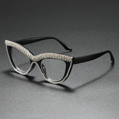 Роскошные очки для чтения «кошачий глаз» Новые модные очки для дальнозоркости в оправе Diamond, оптические очки для пресбиопии