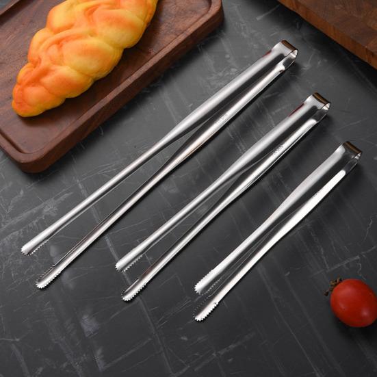 Зажим для еды, зубчатый, утолщенный, пищевой, с длинной ручкой, полированный зажим для еды, многофункциональный домашний бар, щипцы для кубиков льда для кухни