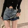 Sweet & Spicy High-Waisted A-Line Denim Skirt Women's 2025 - Spring/Summer Hip-Covering Slim Shorts Style