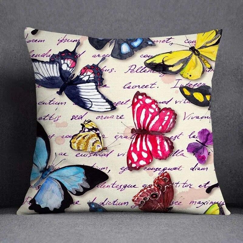 Ретро бабочка квадратная наволочка украшение для дома и офиса наволочка