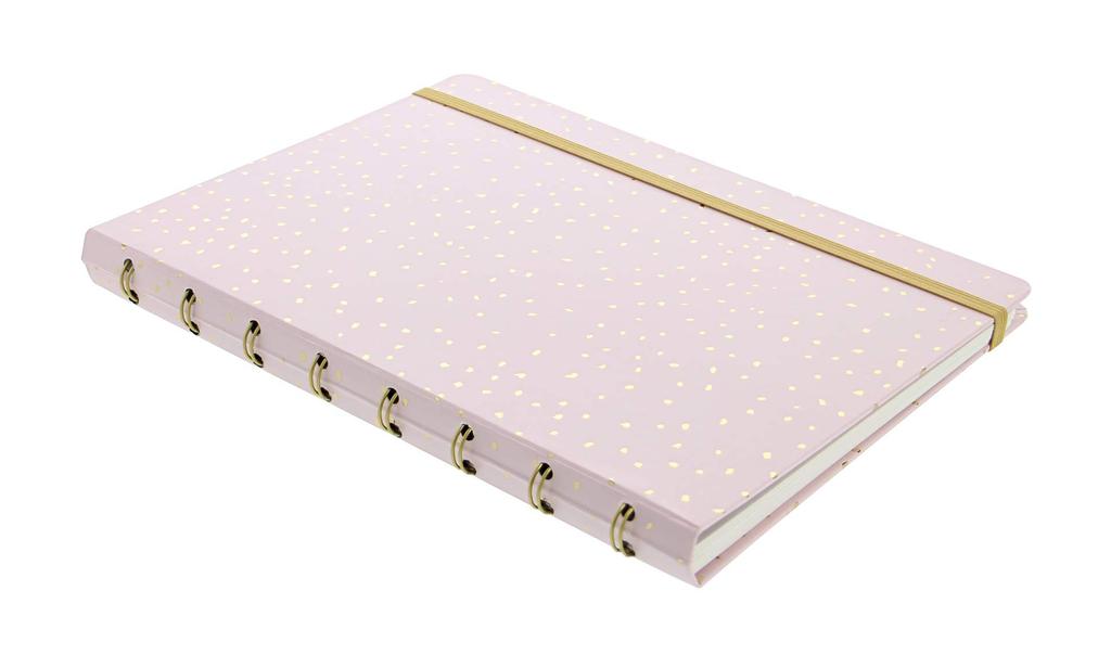 Filofax Confetti Notebook, A5, Rose Quartz, 115118, Officially Imported