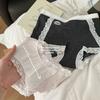 Female Spring and Autumn Pure Cotton Lace 10A Antibacterial Extended Crotch Wrap Hip Breathable Mid Waist Flat Angle Briefs