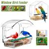 Кормушка для птиц на окно Акриловый прозрачный скворечник с 4 присосками Большая вместимость Уличные кормушки для птиц Прозрачный дозатор корма