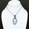 Caribbean Larimar Handmade Copper Wire Wrap Jewelry Pendant 2.76" g3P37