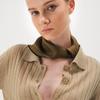 MAGJAY Silk Line Scarf_Khaki