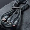 3-в-1 100 Вт Кабели 6A Быстрая Зарядка USB на Type-C Micro Провод Data Cord Для Samsung Xiaomi iPhone Quick Charge USB Type C Кабель
