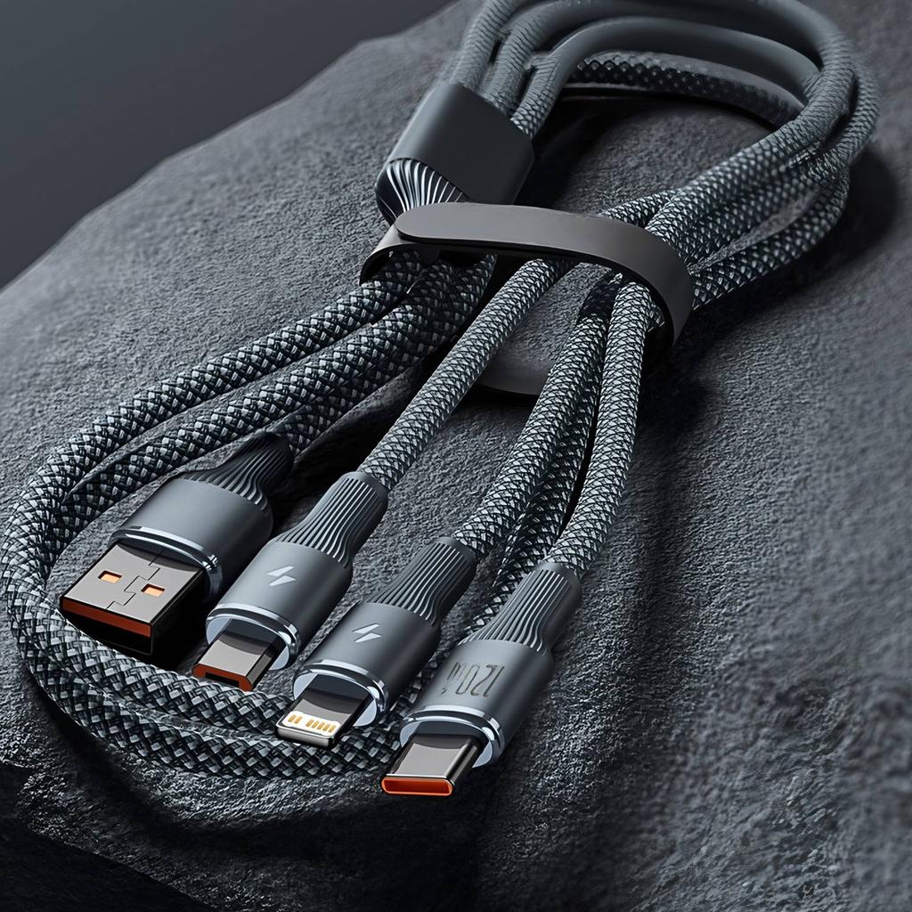 3-в-1 100 Вт Кабели 6A Быстрая Зарядка USB на Type-C Micro Провод Data Cord Для Samsung Xiaomi iPhone Quick Charge USB Type C Кабель