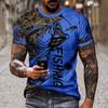 Summer New3D Fish Print Men's Fashion Creativity Realistic Personality Short Sleeved Cool Top Street Polyester Versatile T-shirt