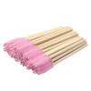 Premium Mecoupe 100 Pack Eyelash Mascara Wand Disposable Eco-Friendly Bamboo Handle Makeup Brush Eyelash Extension Tool Kit Pink, Pink, 1 Piece