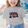 Youth Girl Cotton Streetwear Hot Katseye Print T Shirt Kids Summer Clothes Girls Short Sleeve T-Shirt Children's Fashion Tops