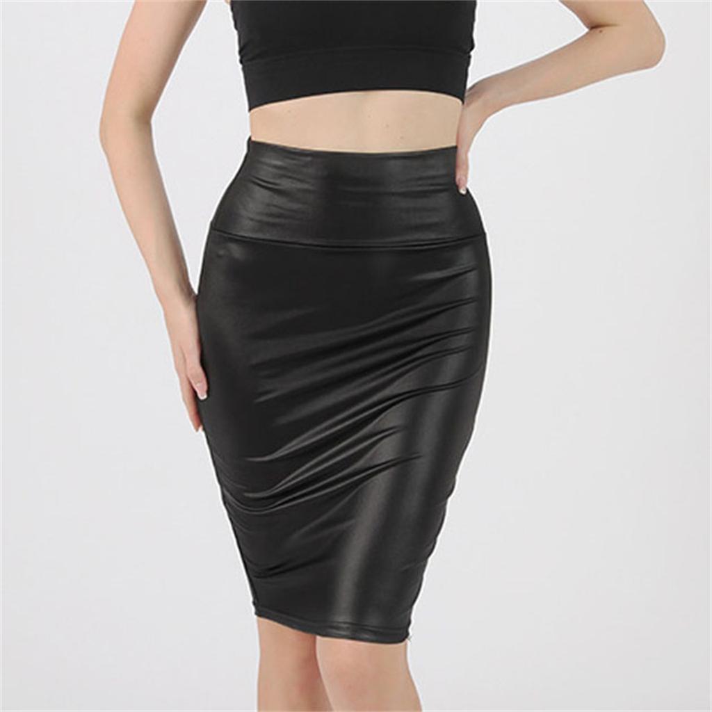 Ladies Casual Fashion Bright Bread Hip Short Skirt Sexy  Skirt