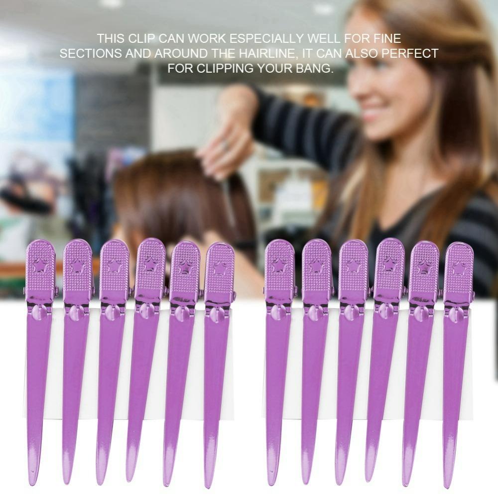 12pcs Professional Salon Hair Clips Durable Sectioning Hairpins Duck Bill Clamps  For Salon Styling