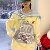 School Ita Bag Fashion Trends Transparent Zipper Backpack Preppy Style Soft Women Bags