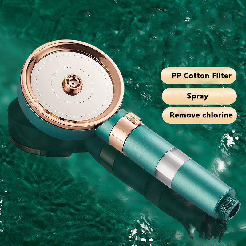 Modern Handheld Shower Head with Chlorine Removal PP Cotton Filter Ionic Function Spa Bathroom Faucet Accessories