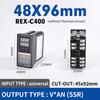 REX C400 PID интеллектуальный регулятор температуры Универсальный REX-C400 Термостат Выход на реле SSR REX-C400 48*96
