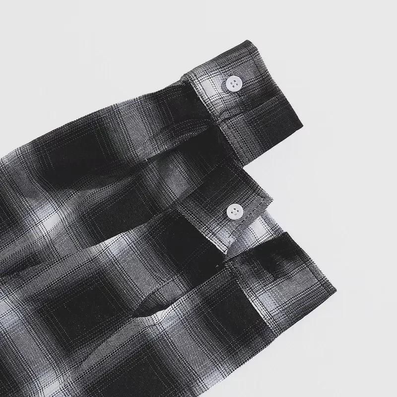 Мужская рубашка в японском стиле в ретро-стиле — нишевый дизайн, свободные длинные рукава, повседневная рубашка с несколькими слоями на весну/осень