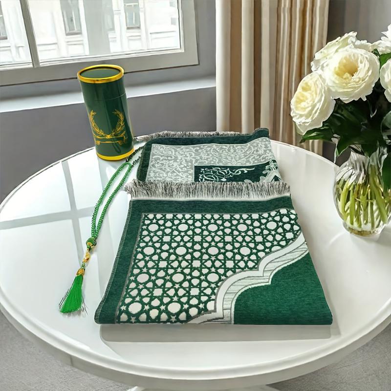 3PC Мягкий исламский молитвенный коврик Исламские подарки для мусульманских четок Мусульманский цилиндр Подарочная коробка Подарки Доступно несколько вариантов